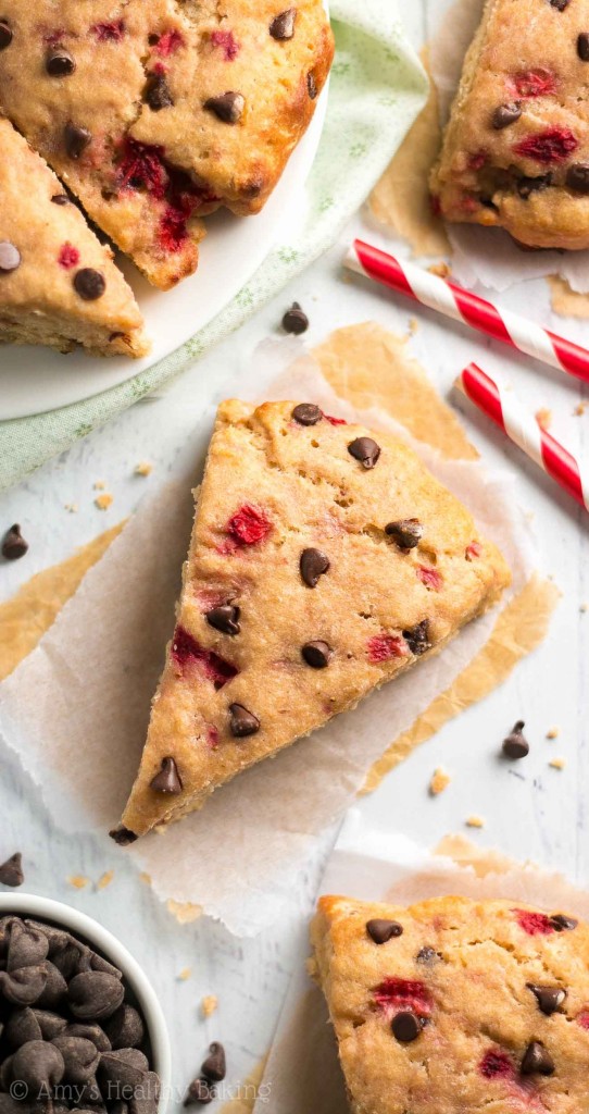Strawberry Chocolate Chip Scones {Recipe Video!} Amy's Healthy Baking