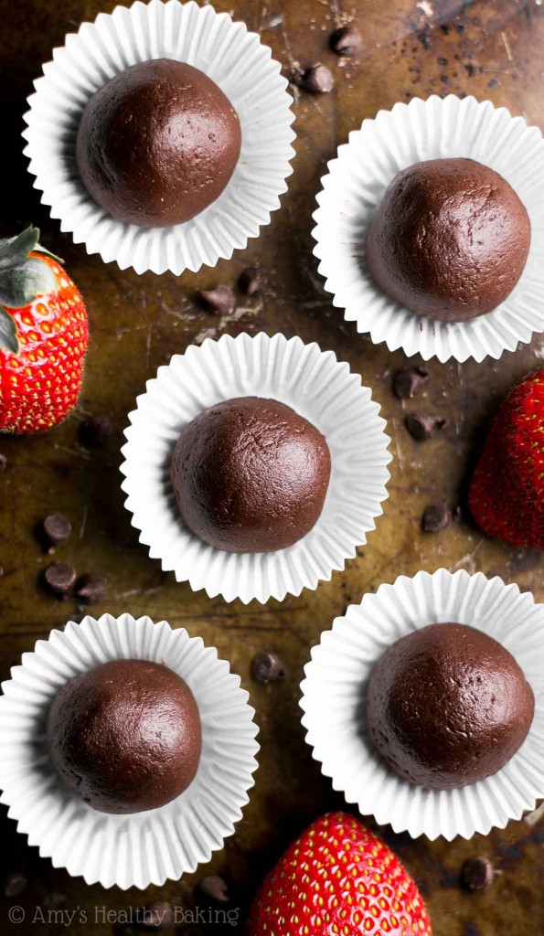 Dark Chocolate Strawberry Cheesecake Truffles Amy's Healthy Baking