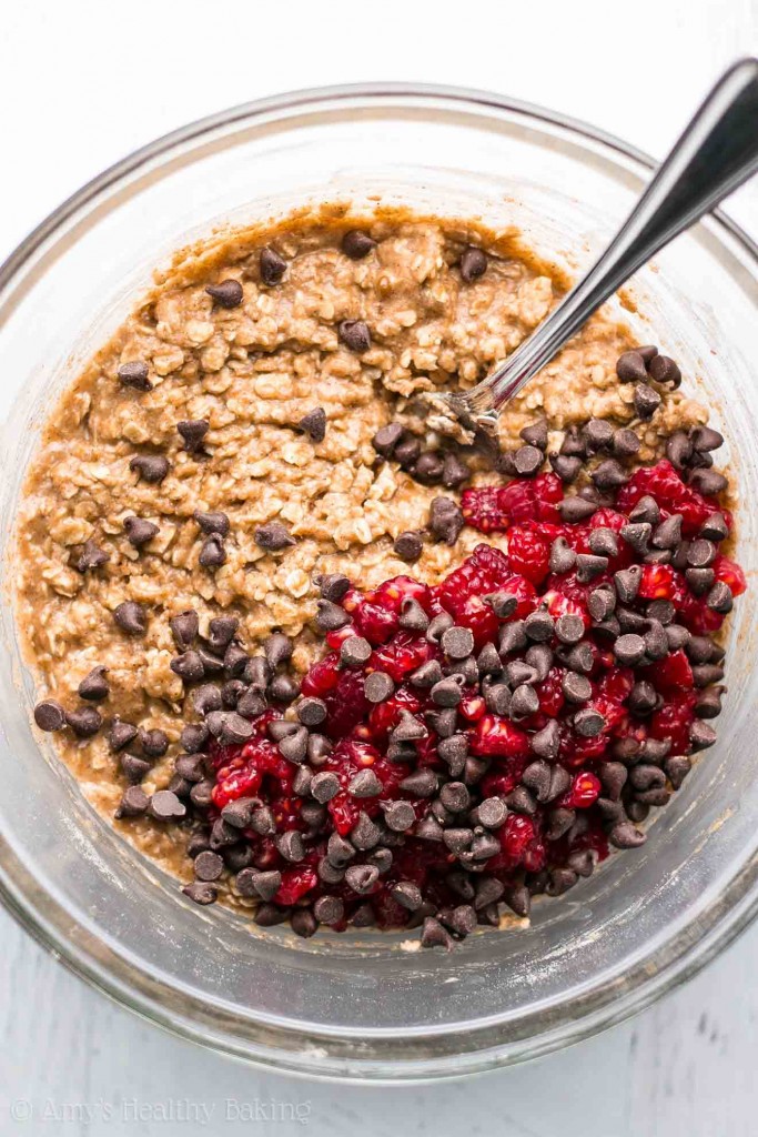 Healthy Raspberry Chocolate Chip Oatmeal Cookies Amy's Healthy Baking