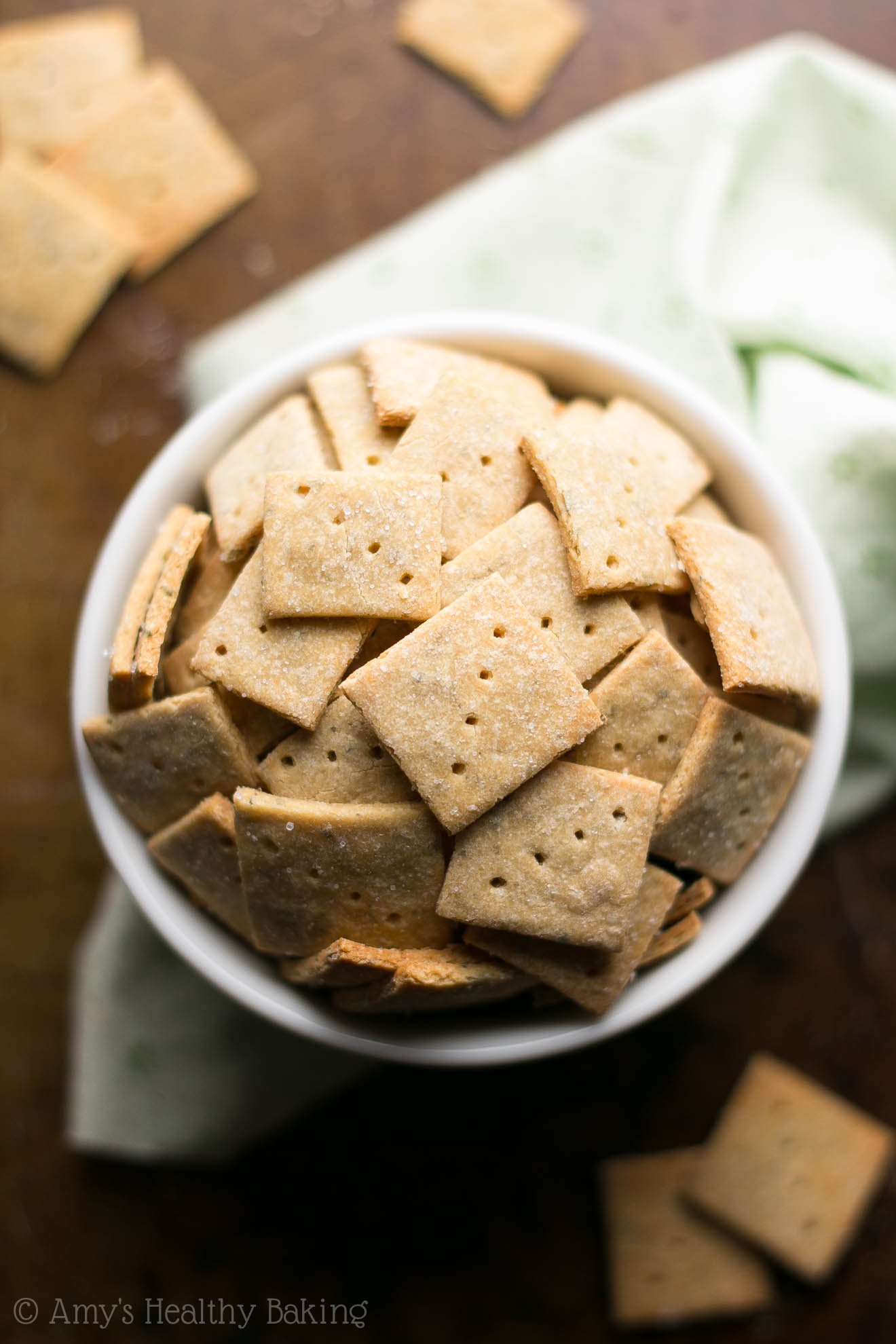 Simple Herbed Quinoa Crackers | Amy's Healthy Baking