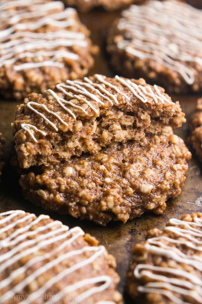 Cinnamon Roll Oatmeal Cookies Amy's Healthy Baking