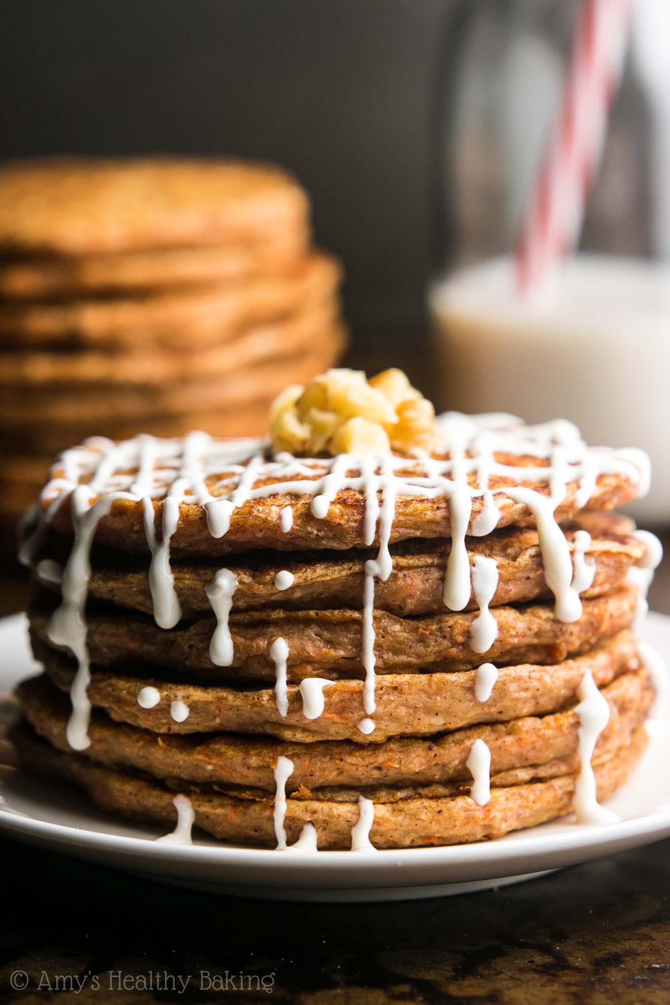 Carrot Cake Pancakes | Amy's Healthy Baking