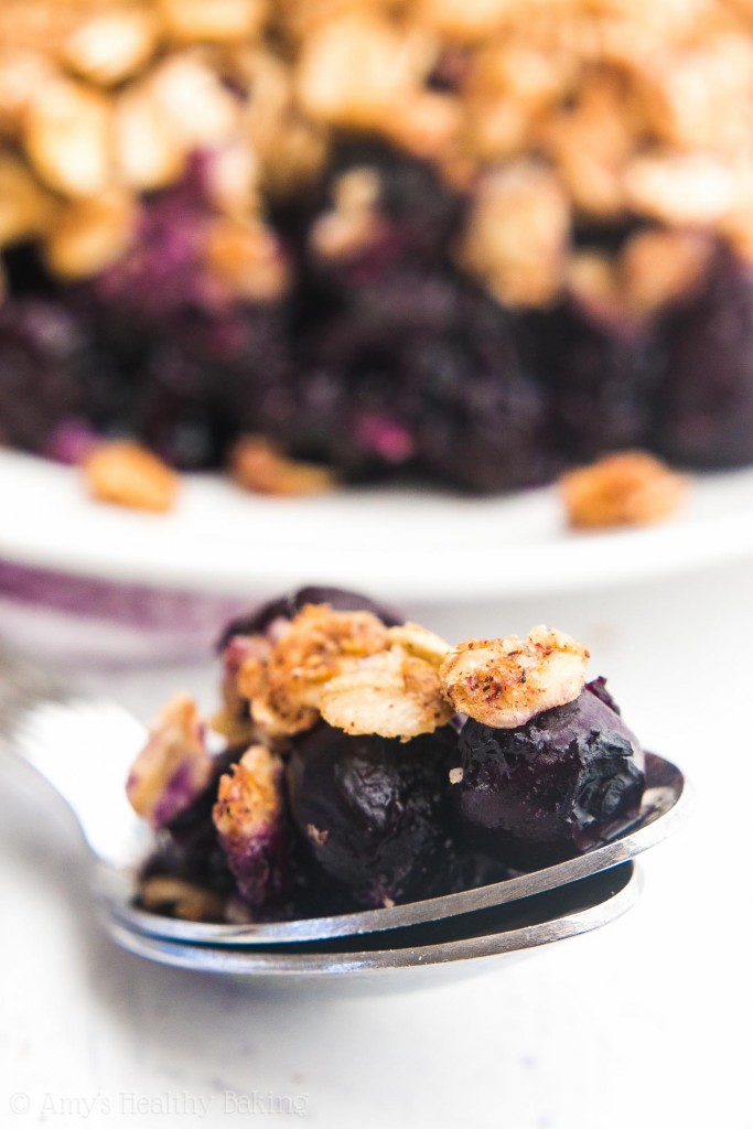 The Ultimate Healthy Blueberry Crumble {Recipe Video!} Amy's Healthy
