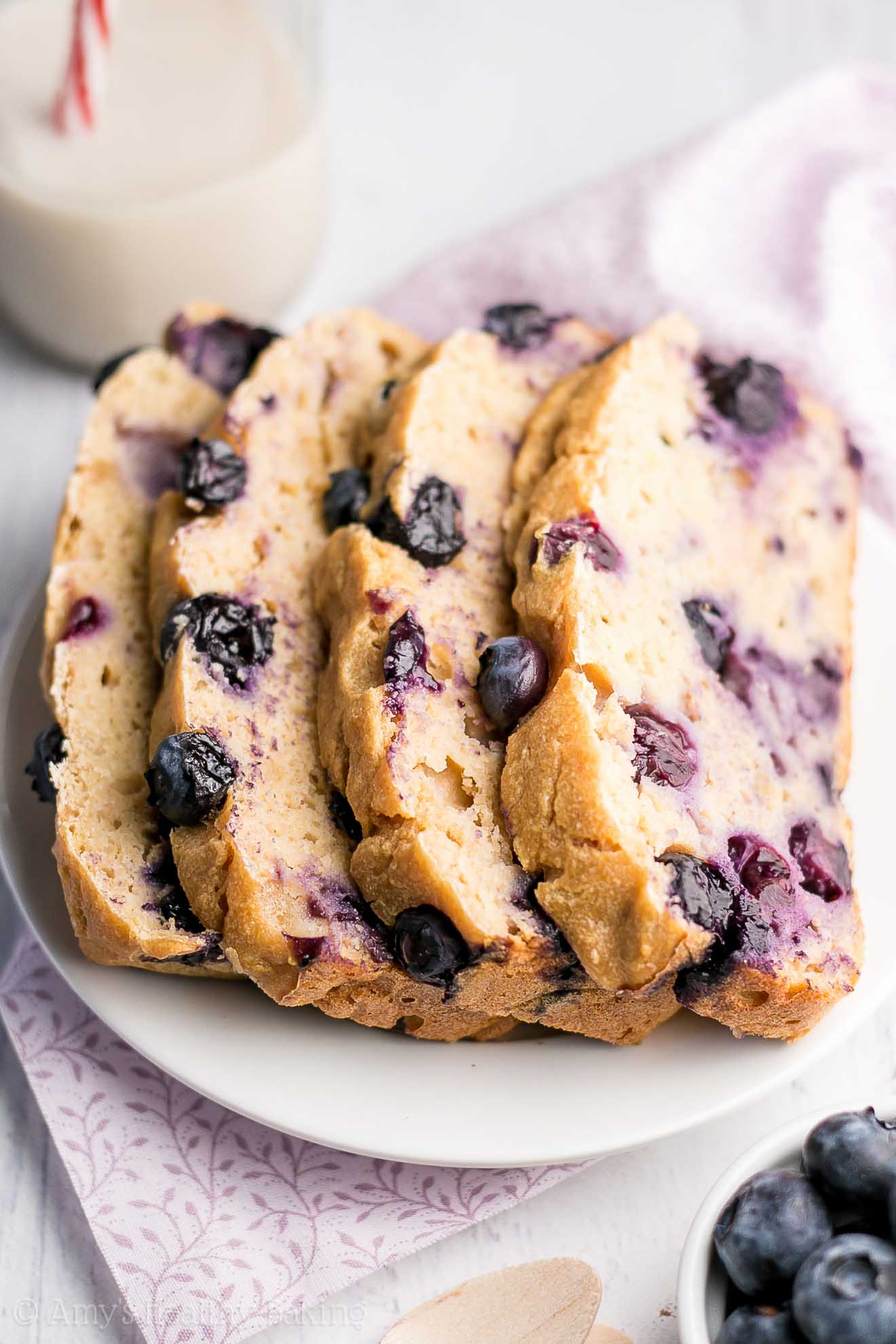 Greek Yogurt Blueberry Lemon Pound Cake Amy S Healthy Baking