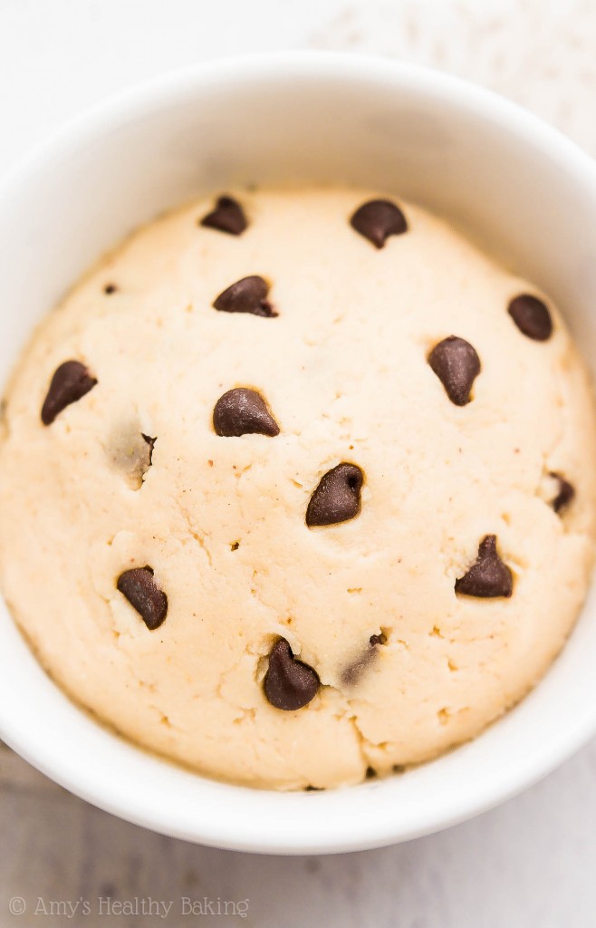 Healthy Chocolate Chip Peanut Butter Protein Cookie Dough (Single