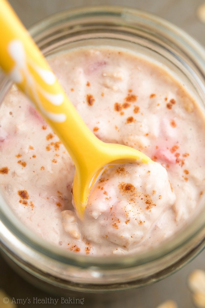 Strawberry Banana Bread Protein Overnight Oats Amy's Healthy Baking