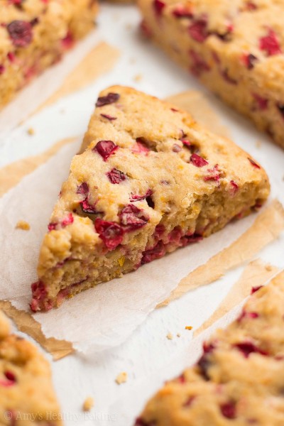 Healthy Cranberry Orange Scones