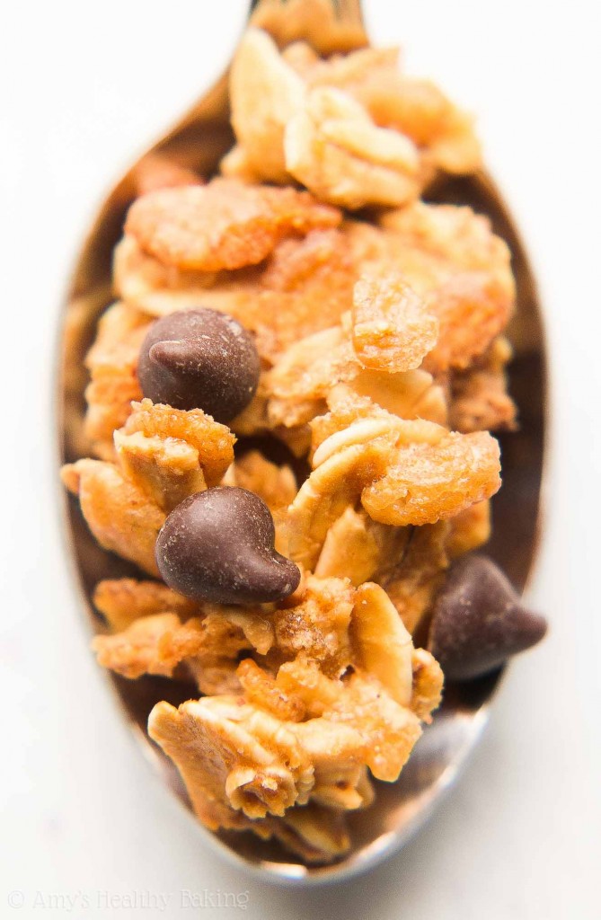 Healthy Chocolate Chip Peanut Butter Granola {StepbyStep Video