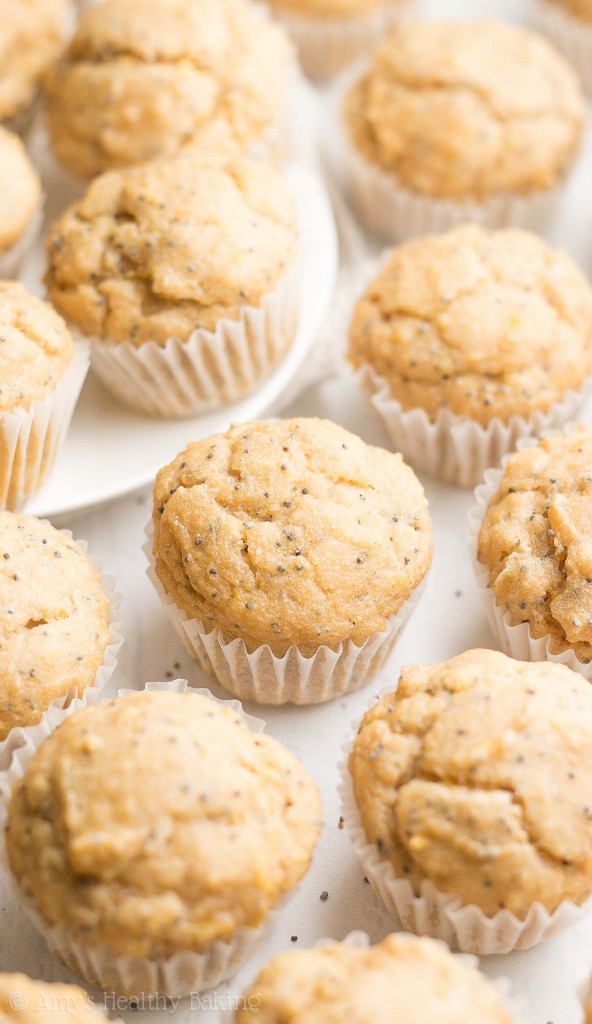 Healthy Lemon Poppy Seed Mini Muffins Amy's Healthy Baking