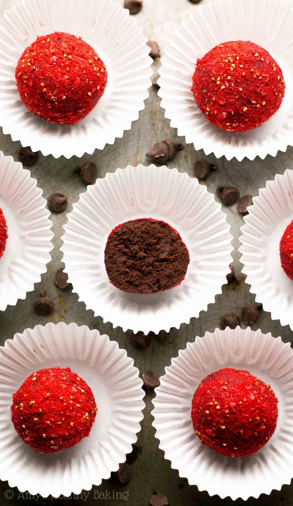 Healthy Dark Chocolate Strawberry Truffles Amy's Healthy Baking