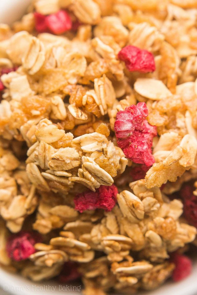 Healthy Raspberry Almond Granola Amy's Healthy Baking