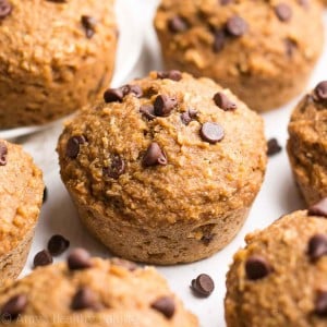 Healthy Almond Joy Bran Muffins – an easy breakfast muffin recipe! They're really moist, almost like cupcakes! Made with wholesome ingredients & no refined sugar. These healthy bran muffins have the same flavors as Almond Joy candy bars: chocolate chips, coconut & almond. Sweet, simple & SO good!! ♡ Healthy bran muffins recipe clean eating. Easy bran muffins with yogurt. Oat bran muffin recipe. Coconut chocolate chip muffins. healthy kid friendly breakfast. Healthy bran muffins no sugar.