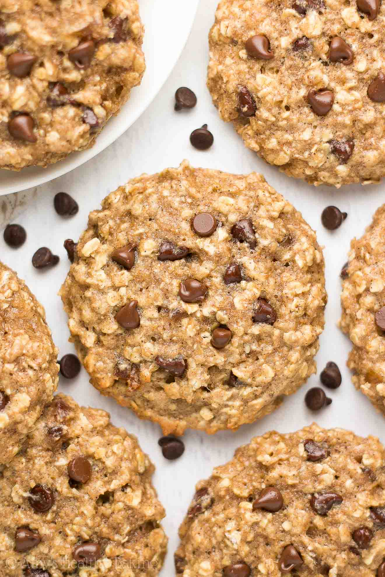 Healthy Caramel Chocolate Chip Oatmeal Cookies | Amy's ...