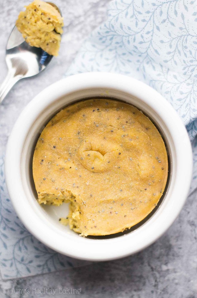 Healthy SingleServing Lemon Poppy Seed Mug Cake Amy's Healthy Baking
