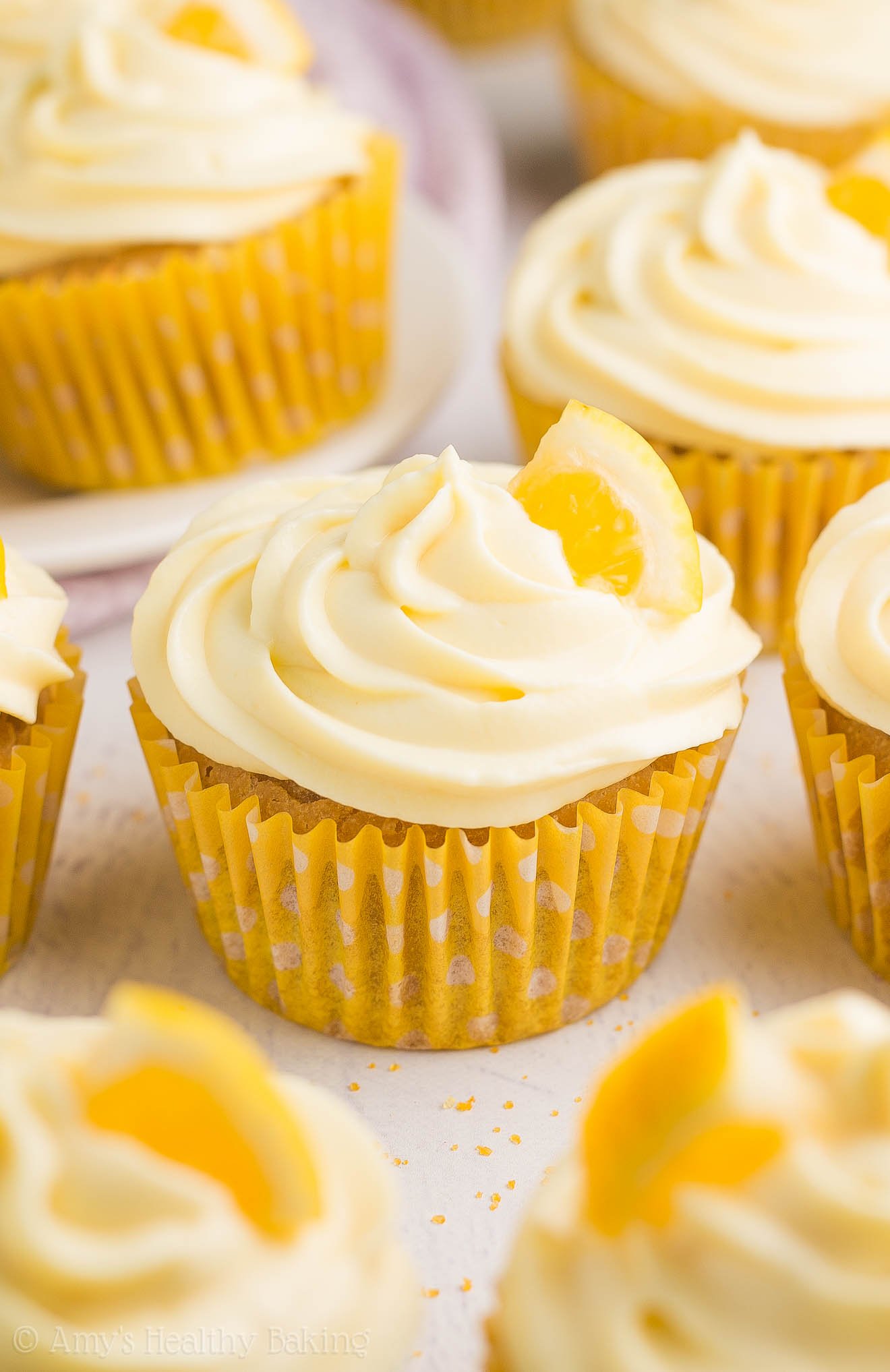 Healthy Lemon Cupcakes With Lemon Frosting Amy S Healthy Baking