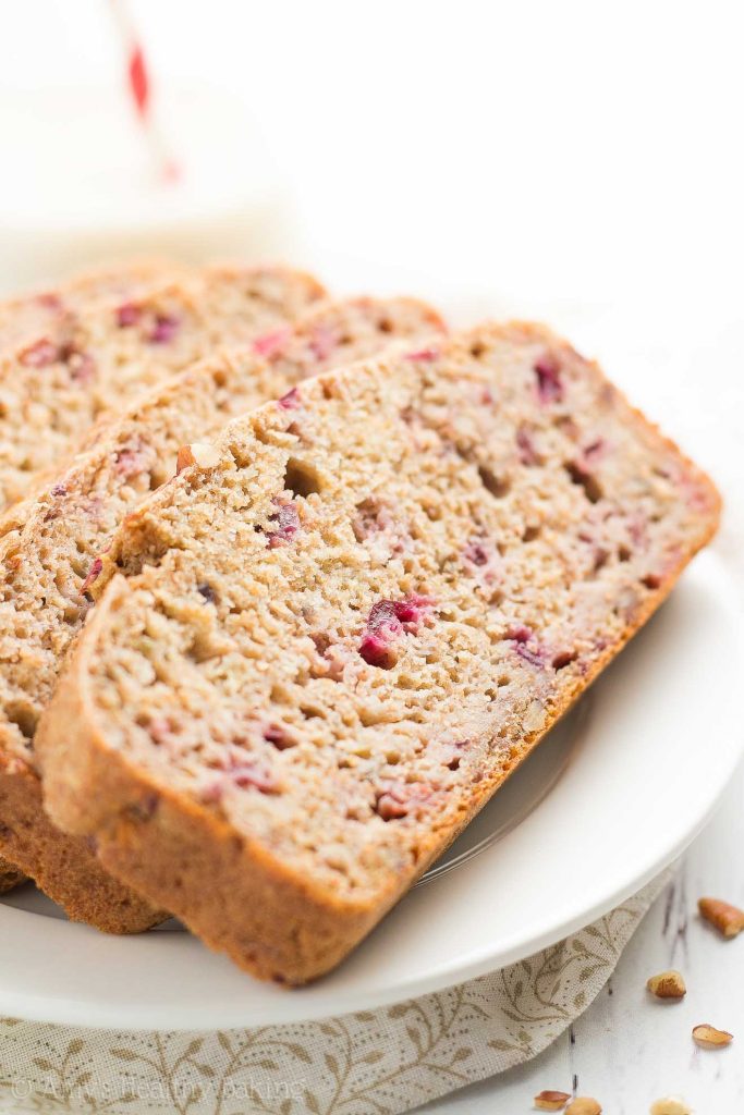 Healthy Cranberry Pecan Banana Bread | Amy's Healthy Baking