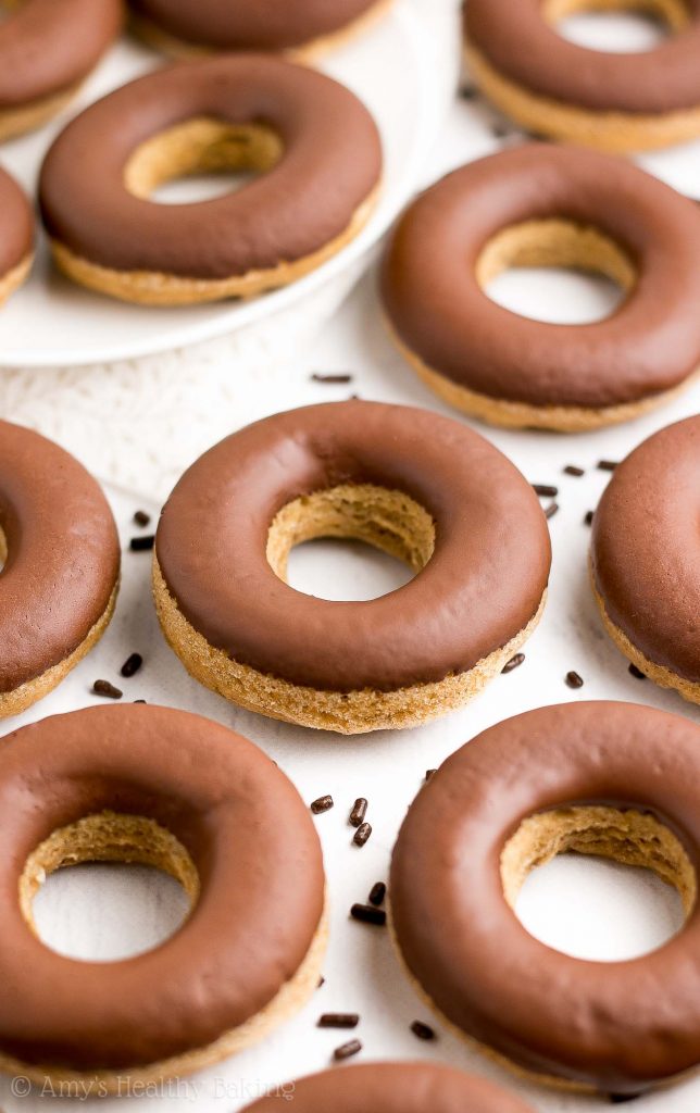 Healthy Banana Donuts with Chocolate Glaze Amy's Healthy Baking