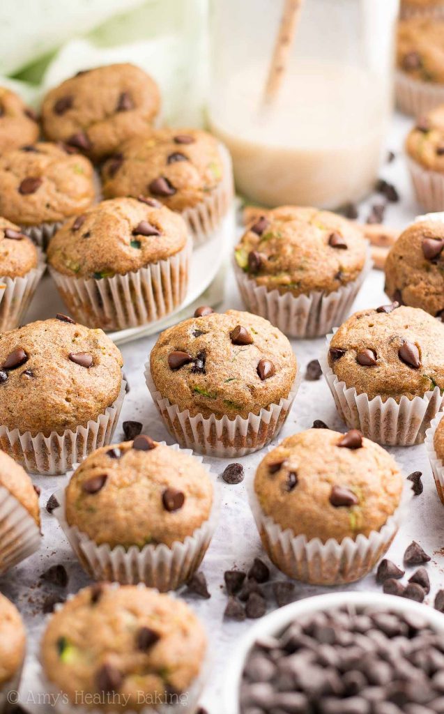 Healthy Chai Spice Chocolate Chip Zucchini Mini Muffins Amy's Healthy