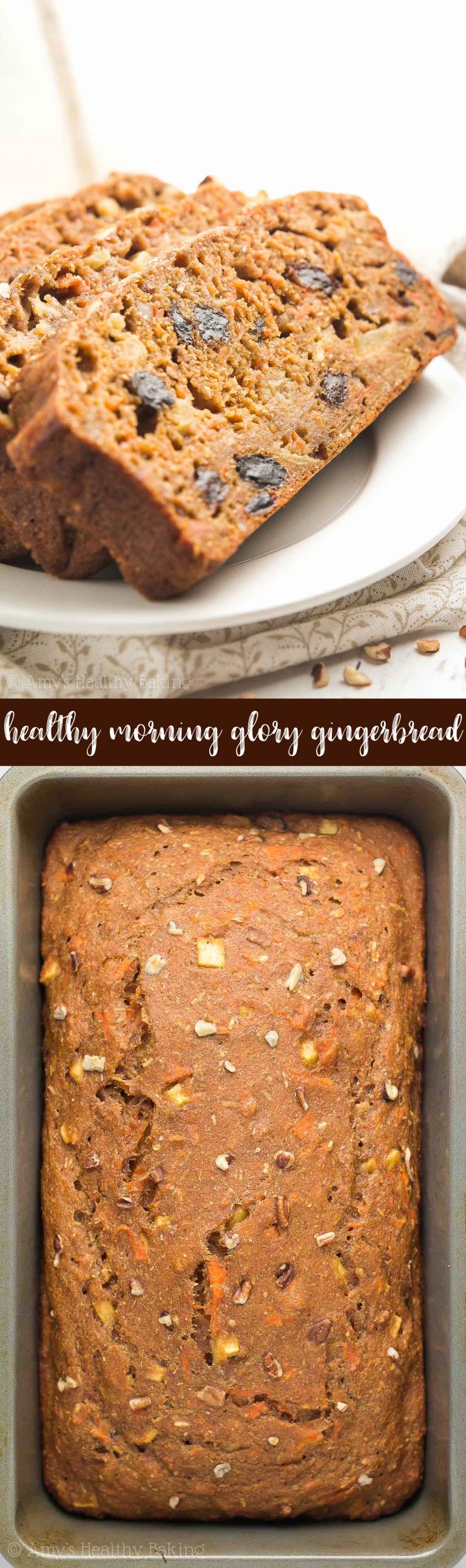 Healthy Morning Glory Gingerbread | Amy's Healthy Baking