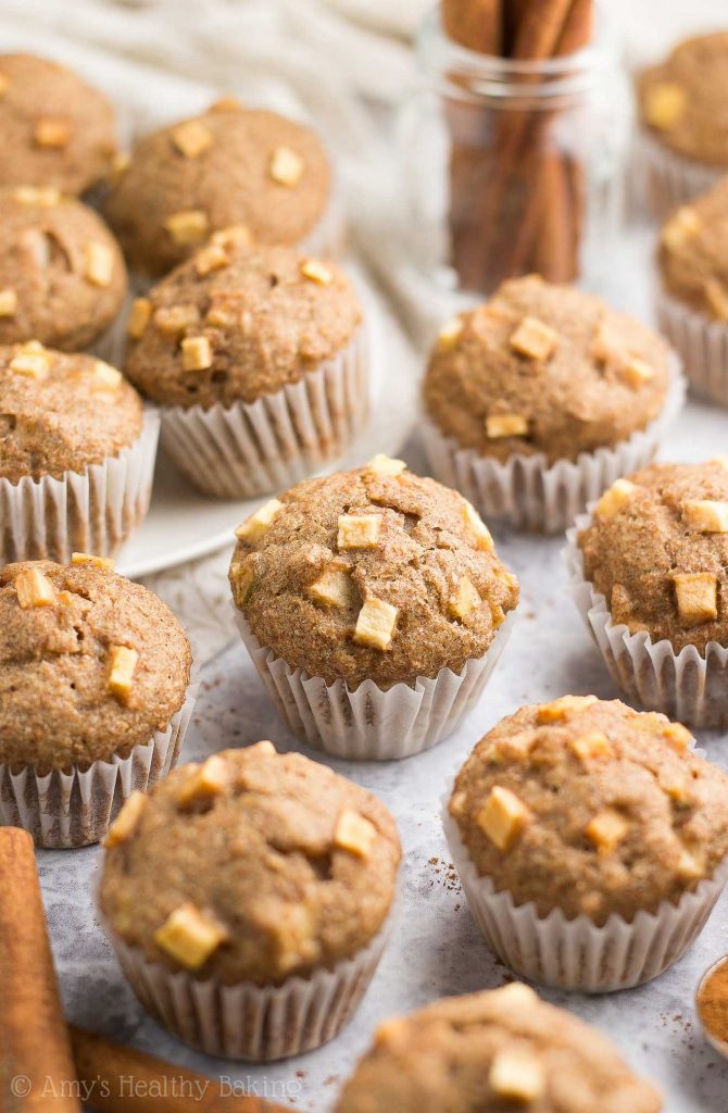 Healthy Cinnamon Apple Mini Muffins Amy's Healthy Baking