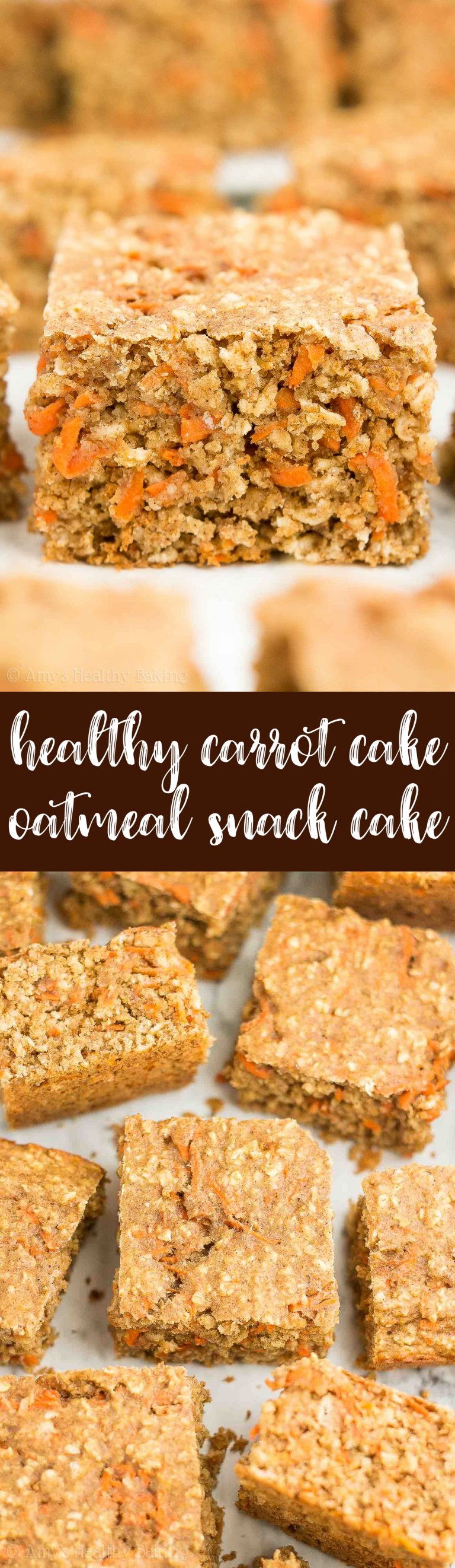 Healthy Carrot Cake Oatmeal Snack Cake Amy's Healthy Baking