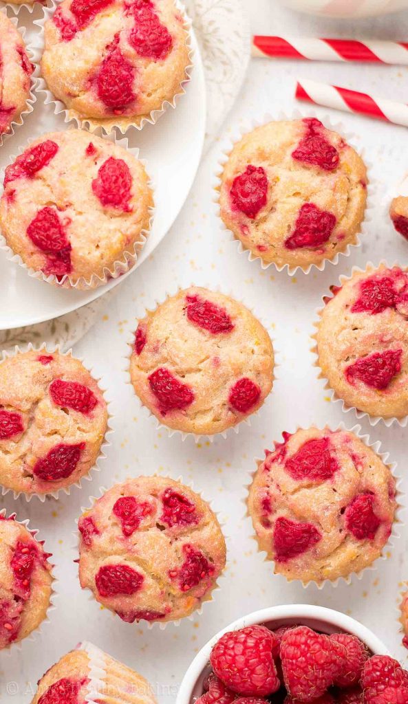 Healthy Raspberry Lemon Mini Muffins Amy's Healthy Baking