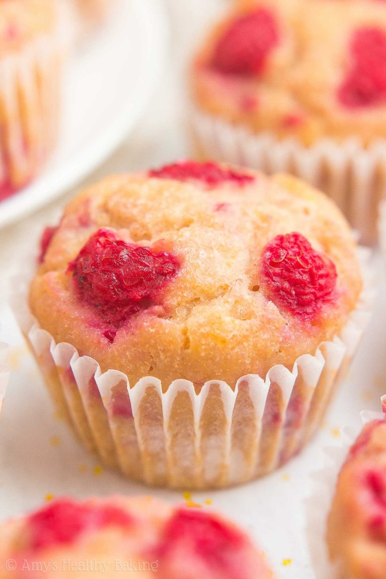 Healthy Raspberry Lemon Mini Muffins Amy's Healthy Baking