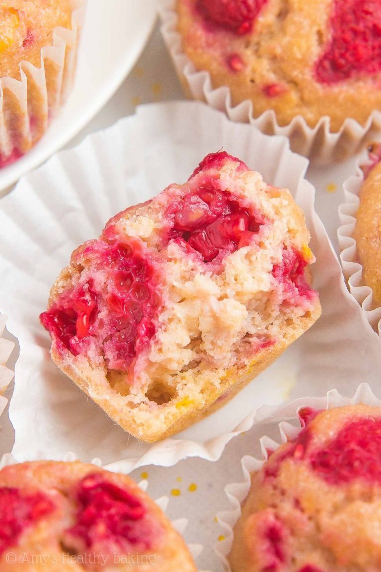 Healthy Raspberry Lemon Mini Muffins Amy's Healthy Baking