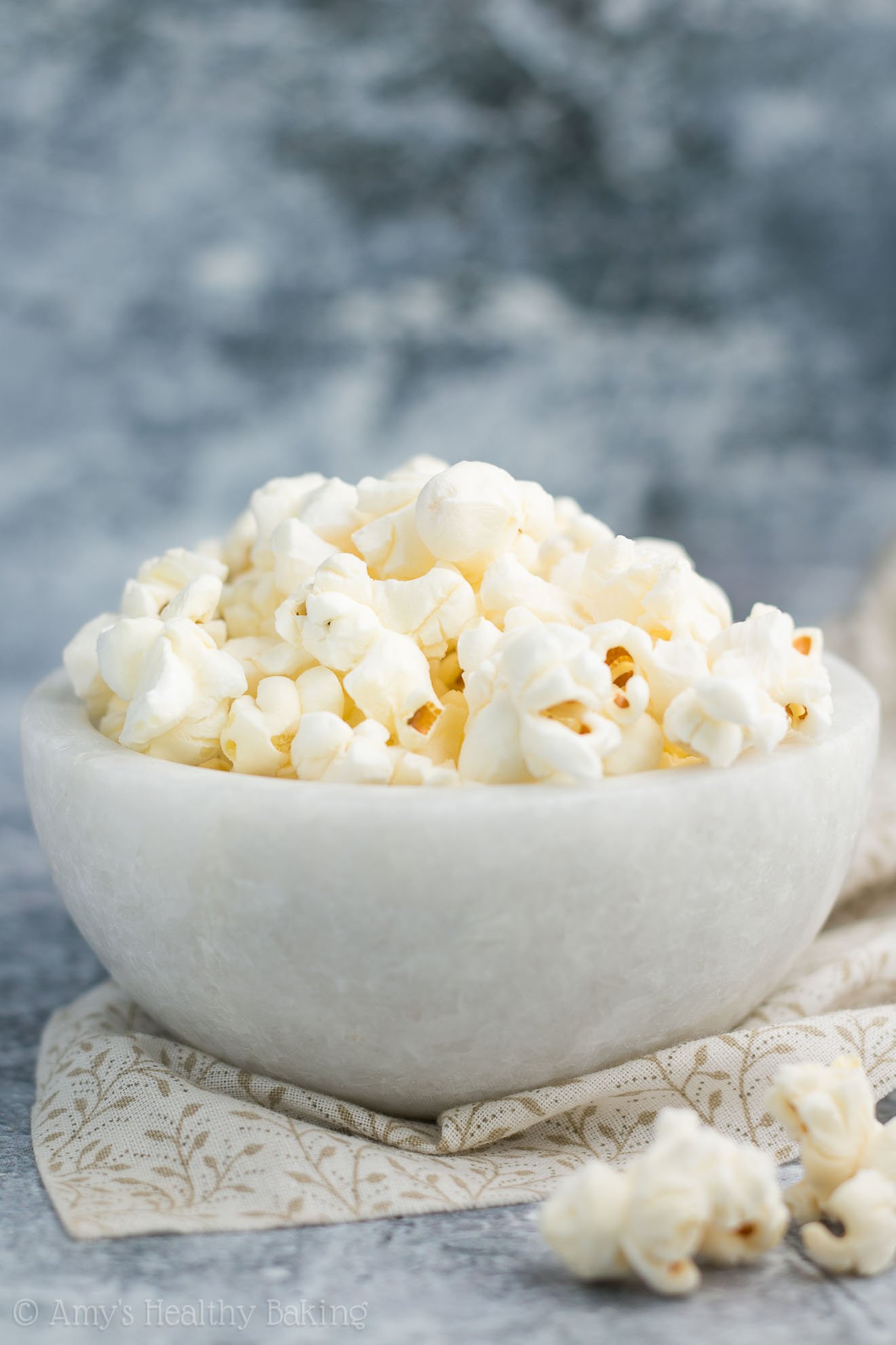 Use a hot air popper for the fluffiest low calorie popcorn! No oil