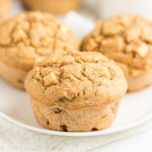 This healthy apple banana muffins recipe is really easy to make — and tastes amazing! They’re soft, moist, full of flavor… And really wholesome too. A great healthy breakfast idea! (clean eating, low calorie & no refined sugar!) ♡ cinnamon apple banana muffins. banana apple muffins no sugar. healthy apple muffins clean eating. healthy banana muffins with greek yogurt. apple muffins healthy easy. healthy muffins for kids. easy breakfast muffins recipe.