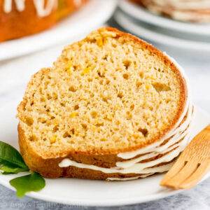 This healthy orange bundt cake recipe is INCREDIBLE! It’s easy to make & super moist… From yogurt! That gave it the BEST texture. Sweet, soft, tender & so flavorful. Honestly, I thought I wasn’t a fan of orange-flavored cakes… Until I tried this recipe. A new favorite, for sure! ♡ orange bundt cake recipe from scratch. healthy orange cake sugar free. easy orange cake recipe moist. healthy bundt cake recipe greek yogurt. orange cake recipe using whole oranges. healthy orange cake recipe.