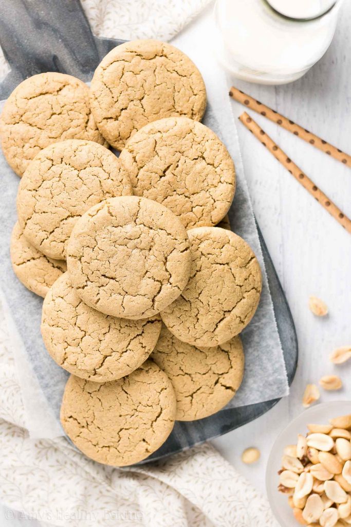 Healthy Practically Flourless Peanut Butter Cookies Amy's Healthy Baking