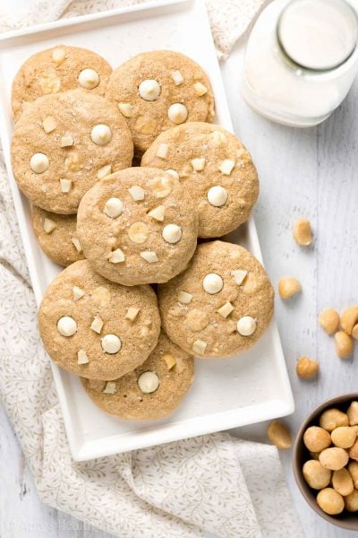 The Ultimate Healthy White Chocolate Macadamia Nut Cookies