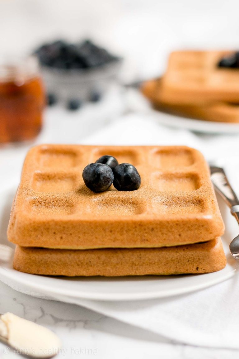 The Ultimate Healthy Buttermilk Waffles (Baked or Waffle Iron!) Amy's