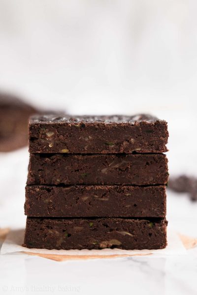 Healthy Fudgy Zucchini Brownies