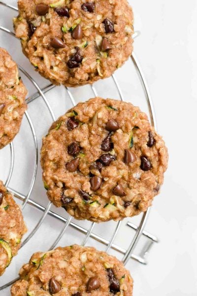 Healthy Chocolate Chip Zucchini Oatmeal Breakfast Cookies