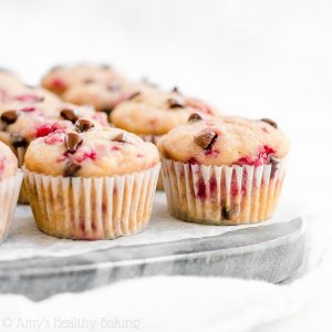 Healthy Raspberry Chocolate Chip Mini Muffins – EASY, moist, tender, sweet & SO good! Like eating cupcakes for breakfast! The BEST raspberry muffins you'll ever make! Greek yogurt raspberry muffins recipe. Low calorie no sugar raspberry chocolate chip mini muffins. Best raspberry muffins recipe easy. Healthy raspberry muffins clean eating. Fresh raspberry muffins recipe.