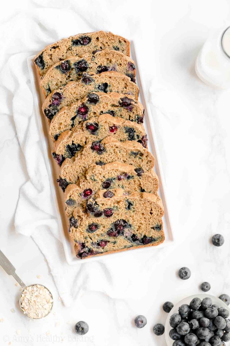 Healthy Blueberry Oatmeal Breakfast Quick Bread Amy's Healthy Baking