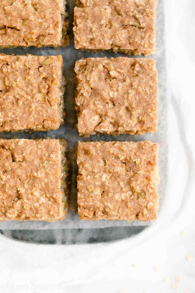 Healthy Cinnamon Apple Oatmeal Snack Cake Amy's Healthy Baking