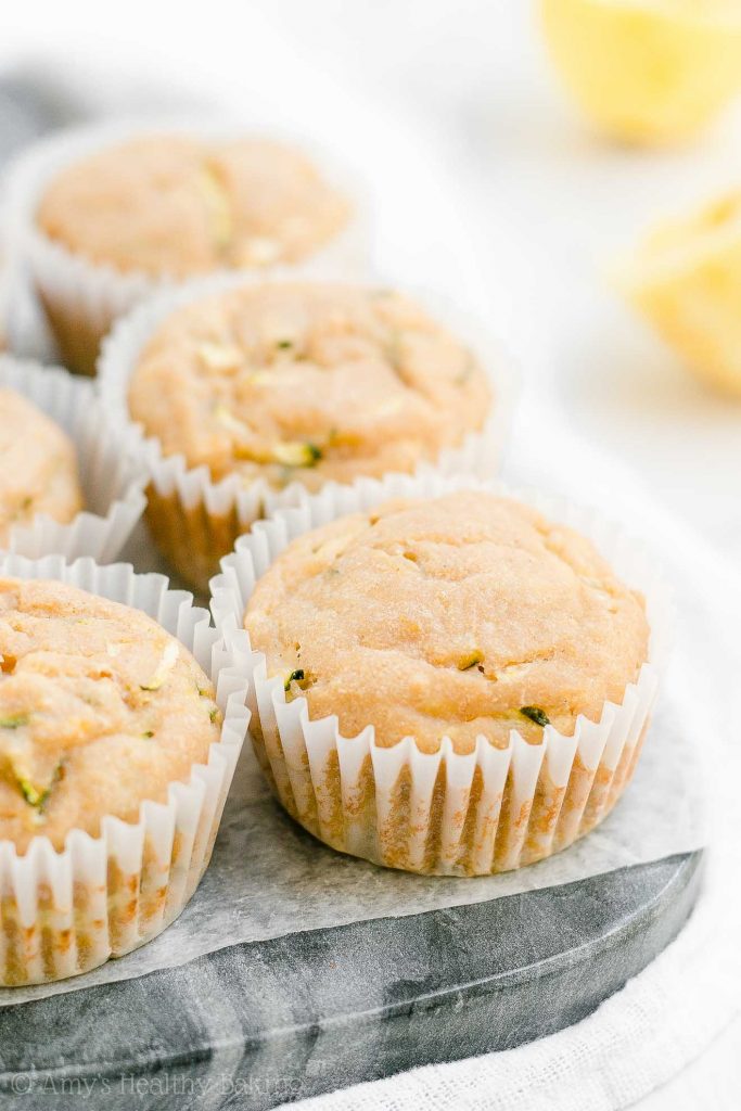 Healthy Lemon Zucchini Muffins Amy's Healthy Baking
