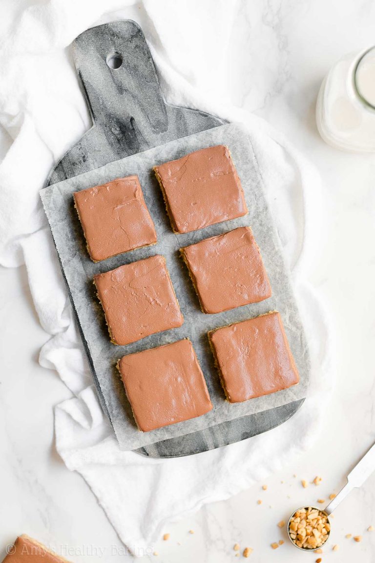 Peanut Butter Cookie Bars with Chocolate Frosting Amy's Healthy Baking