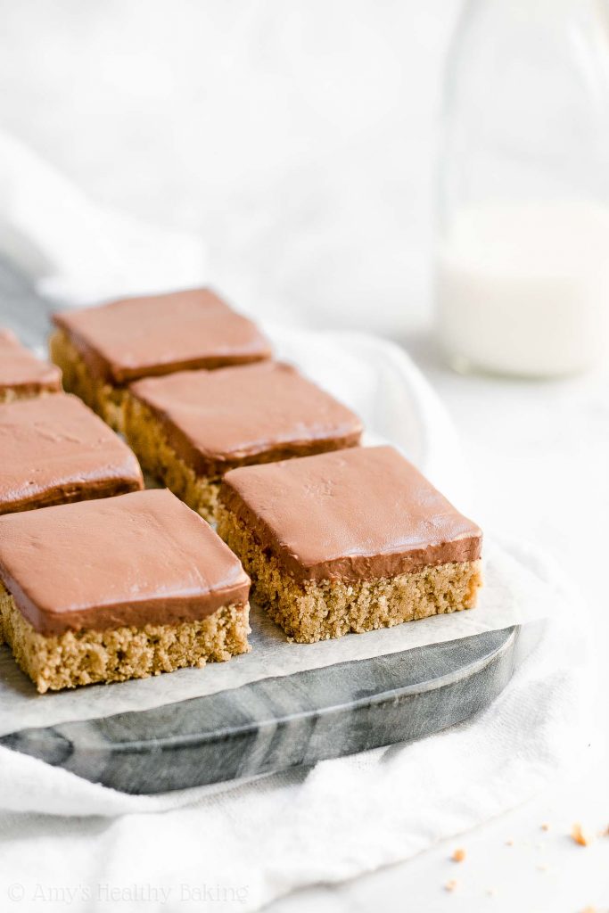 Peanut Butter Cookie Bars with Chocolate Frosting Amy's Healthy Baking