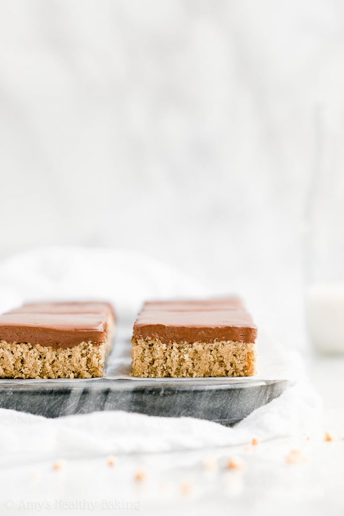 Peanut Butter Cookie Bars with Chocolate Frosting Amy's Healthy Baking