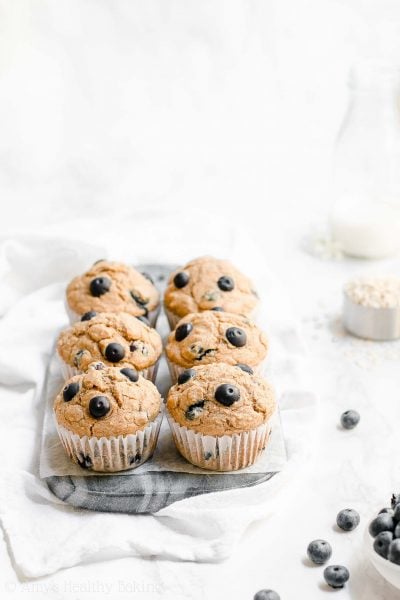 The Ultimate Healthy Blueberry Oatmeal Muffins