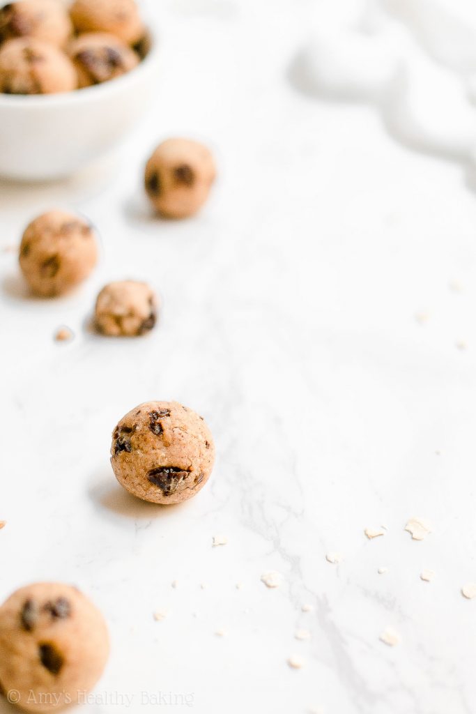 Healthy Flourless Oatmeal Raisin Cookie Dough Bites Amy's Healthy Baking