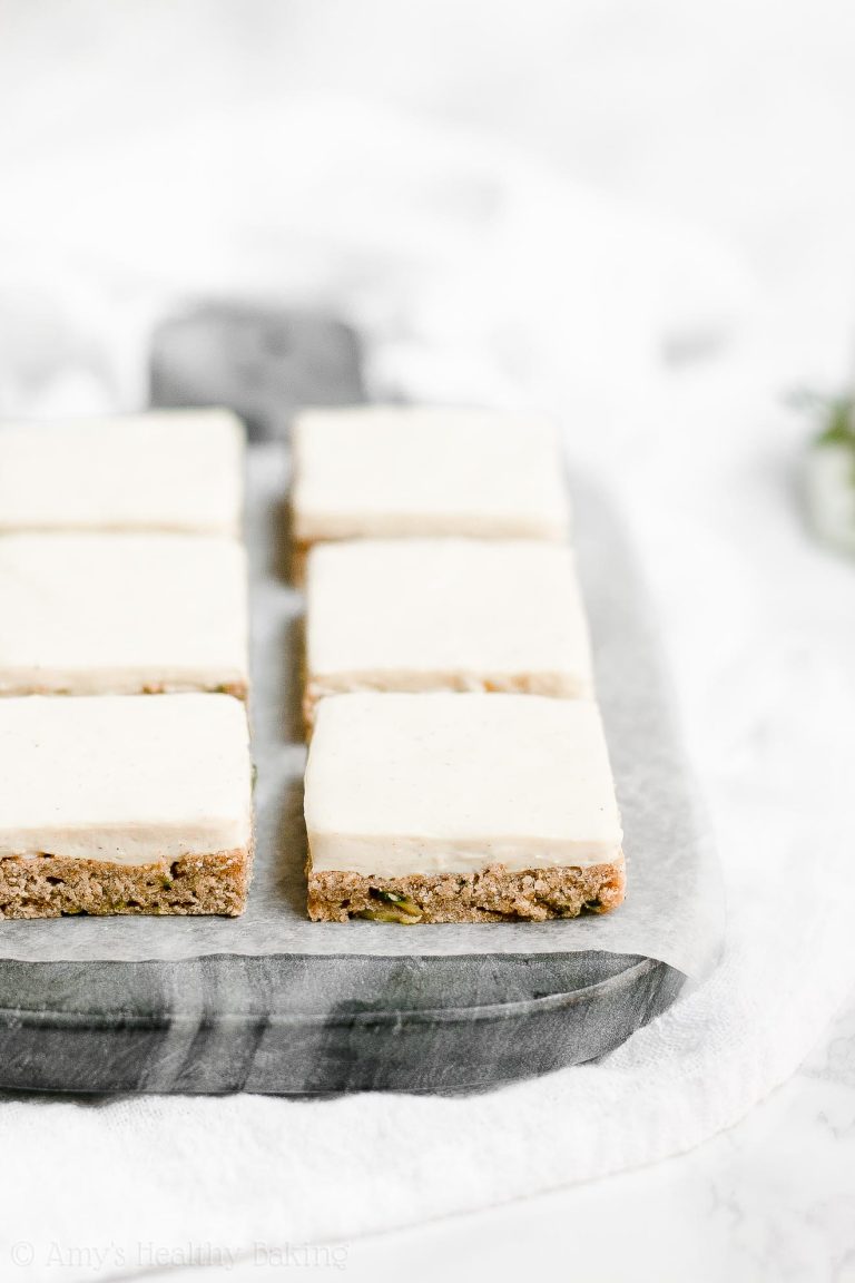 Healthy Zucchini Cookie Bars + Cream Cheese Frosting Amy's Healthy Baking