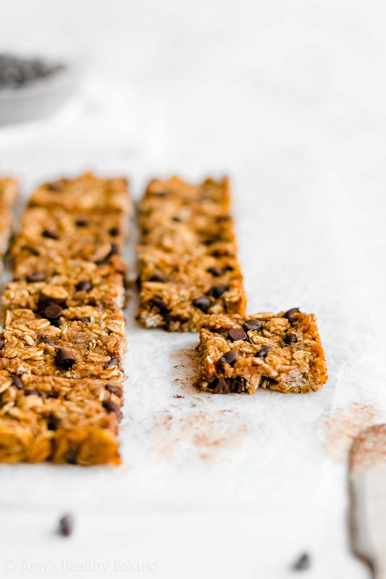 Healthy Pumpkin Chocolate Chip Granola Bar Bites Amy's Healthy Baking