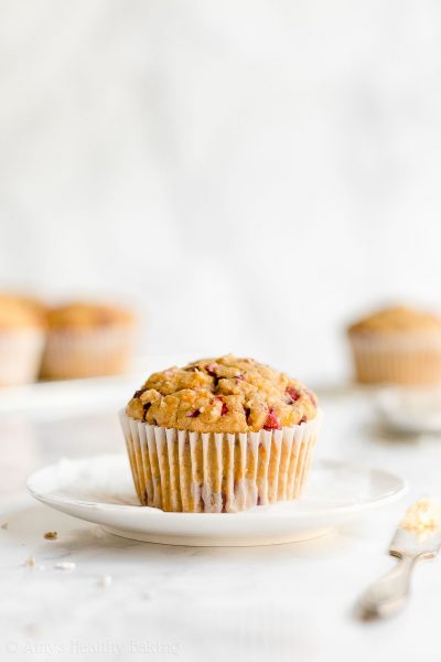 Healthy Cranberry Orange Oatmeal Muffins