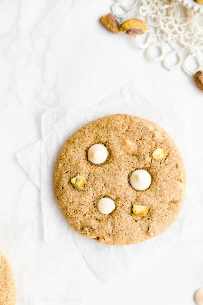 Healthy Secret Ingredient White Chocolate Pistachio Cookies Amy's