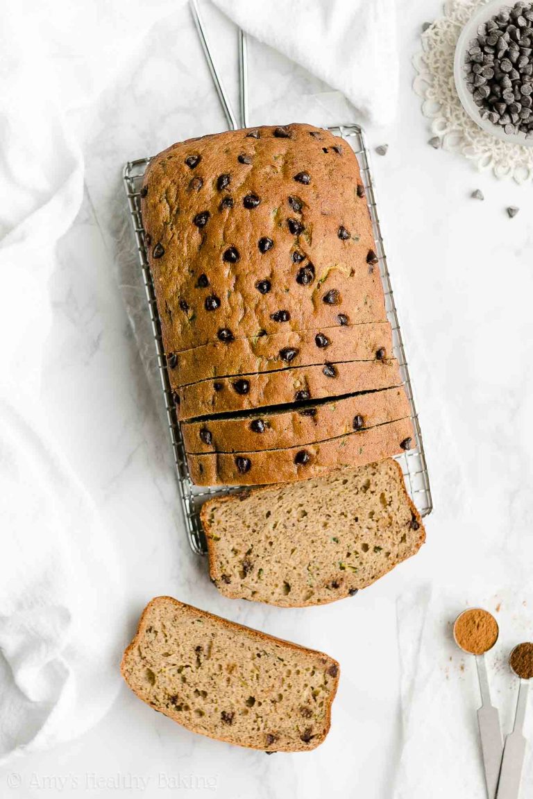 Healthy Chocolate Chip Zucchini Banana Bread Amy's Healthy Baking